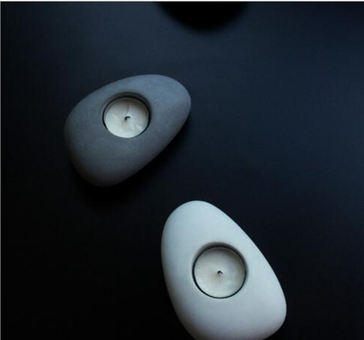 Cobblestone Candlestick Aroma Plaster Silicone by Blak Hom