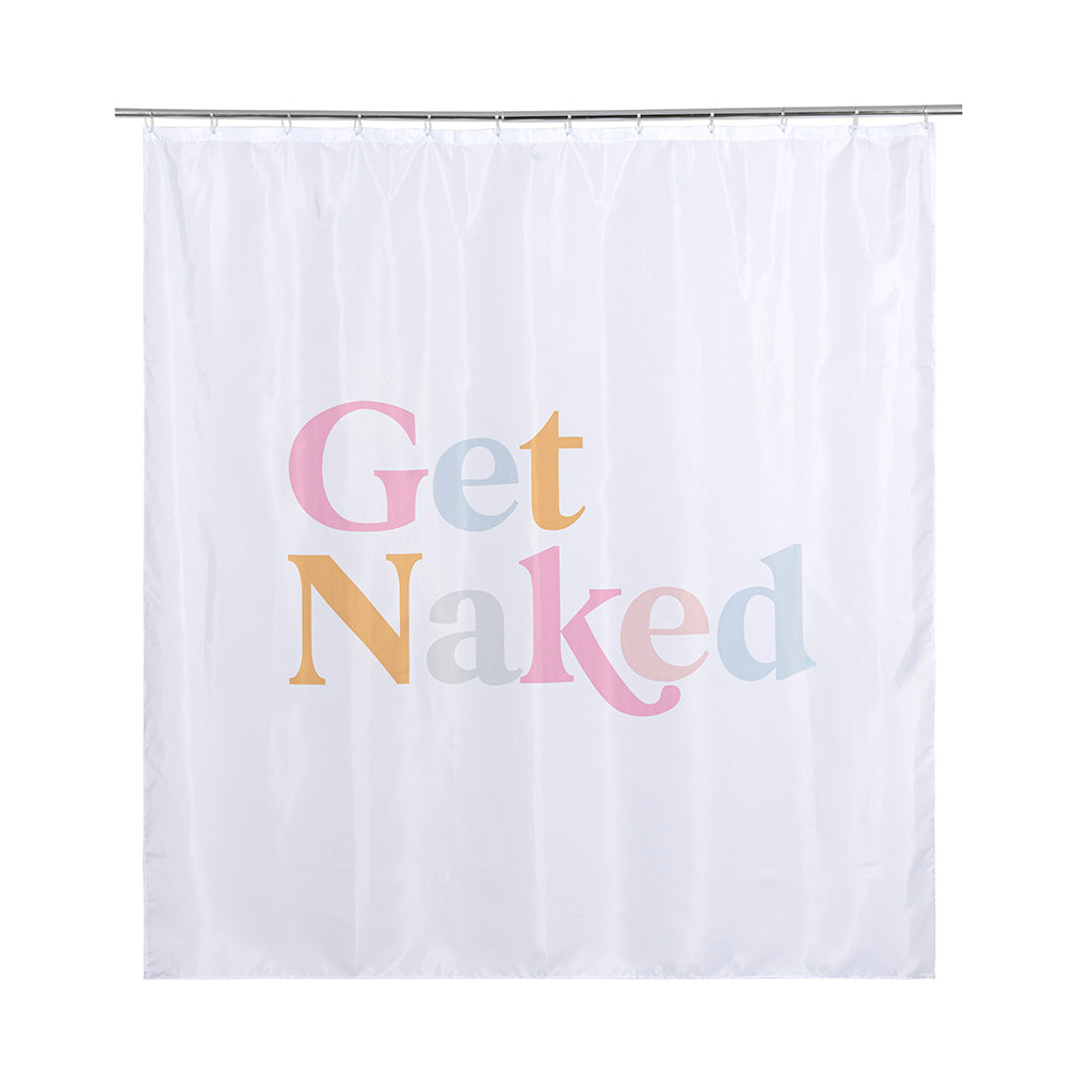 Shiraleah "Get Naked" Shower Curtain, White by Shiraleah