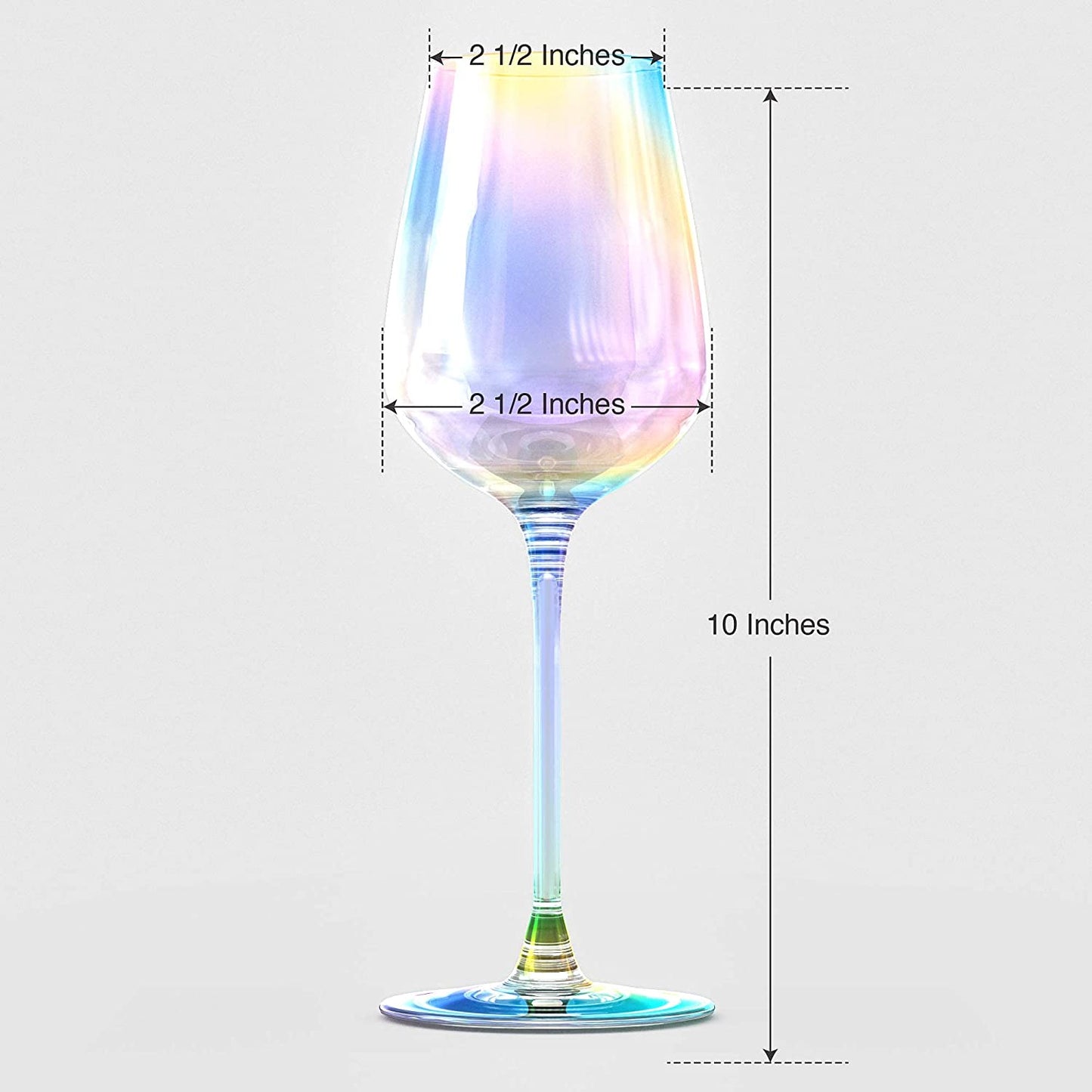 Iridescent Luster Large Radiance Wine Glasses - by The Wine Savant