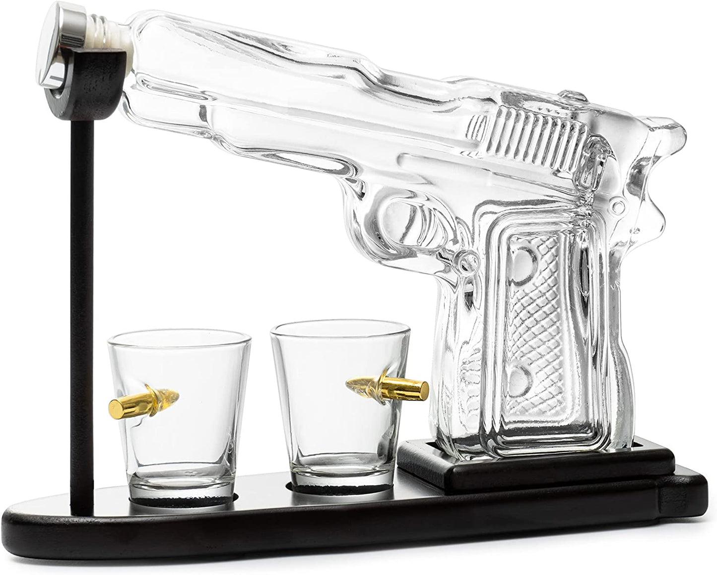 Clear Pistol Decanter Set - by The Wine Savant by