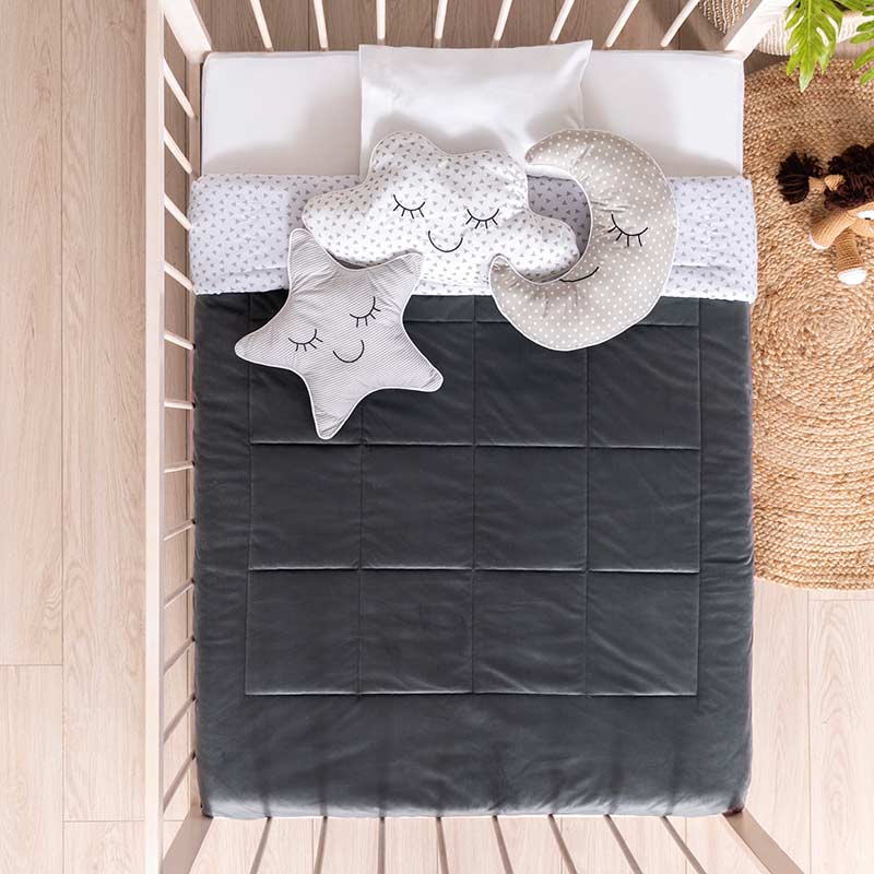 Gray Baby Voga Comforter by A Bit Unique Boutique