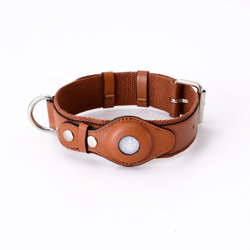 AirTag Leather Collar - Style C by GROOMY