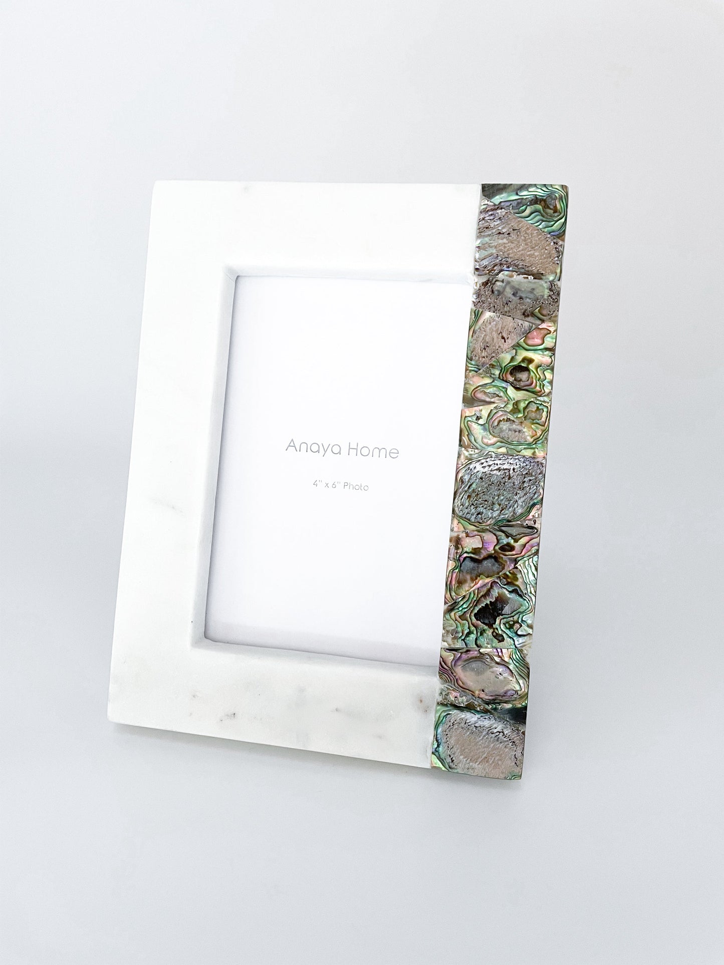 Rainbow Mother of Pearl White Marble Picture Frames by Anaya
