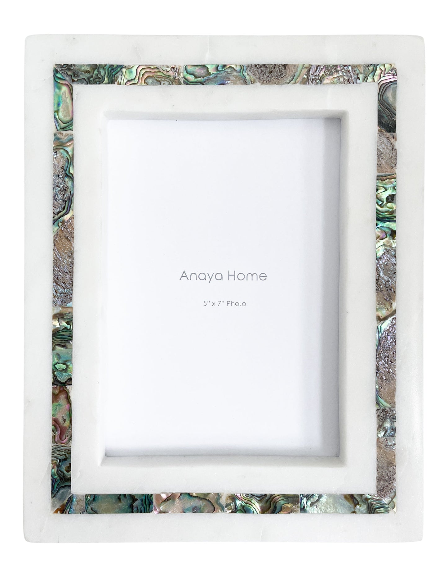 Rainbow Mother of Pearl White Marble Picture Frames by Anaya