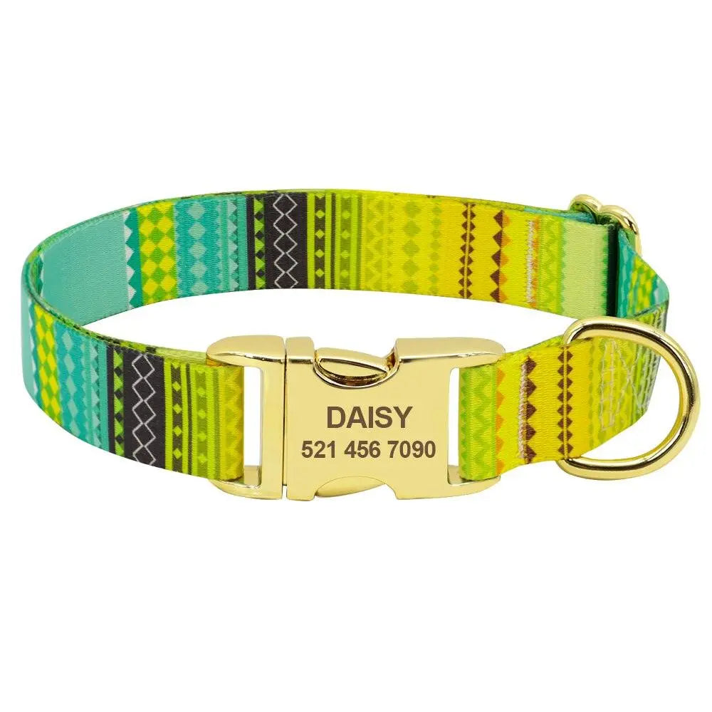 Custom Pet Collar w/ Patterns - Engrave Your Pet's ID by GROOMY
