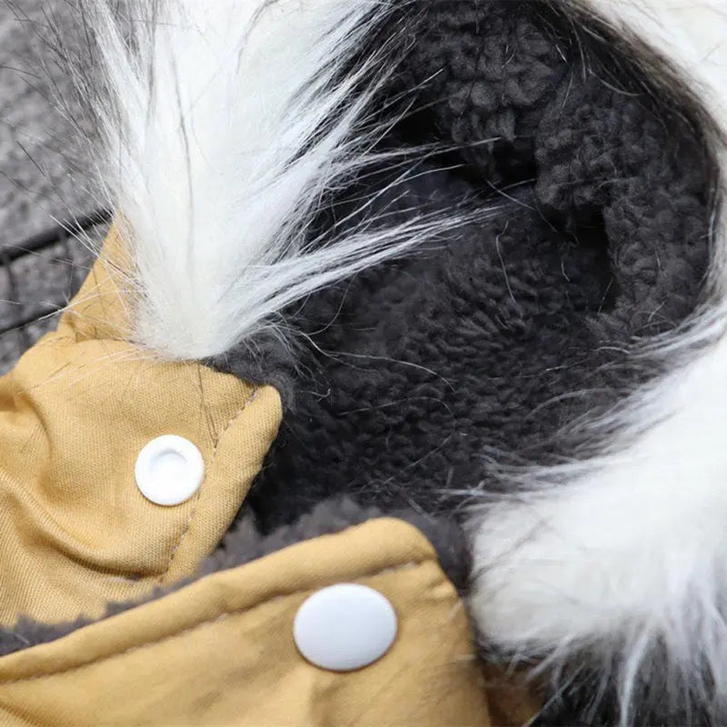 Dog Jacket w/ Fur-Trim Hood - Dog & Cat Apparel by GROOMY