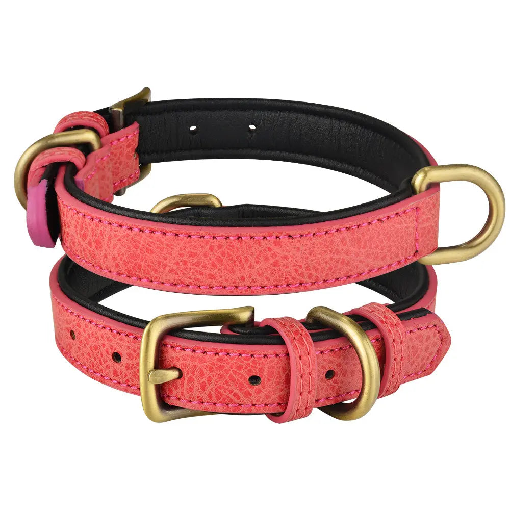 Dog Leather Collar - Premium Genuine Leather by GROOMY