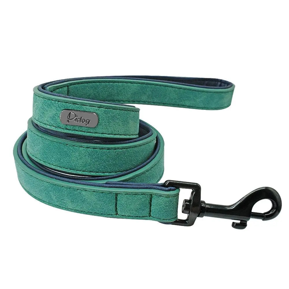 Dog Leather Leash - Set of Stylish Collar by GROOMY