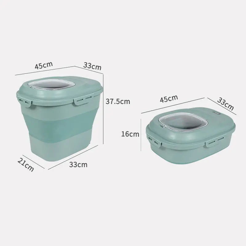 Dog & Cat Food Container - Large Capacity & Foldable by GROOMY