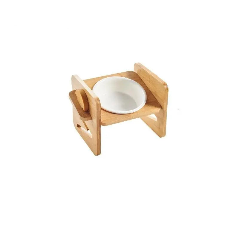 Elevated Ceramic Bowl + Adjustable Stand - Style A by GROOMY