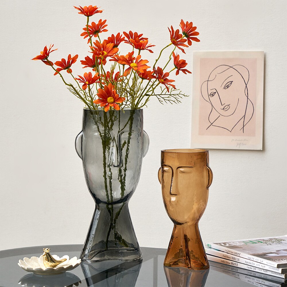 Abstract Human Face Glass Flower by Blak Hom