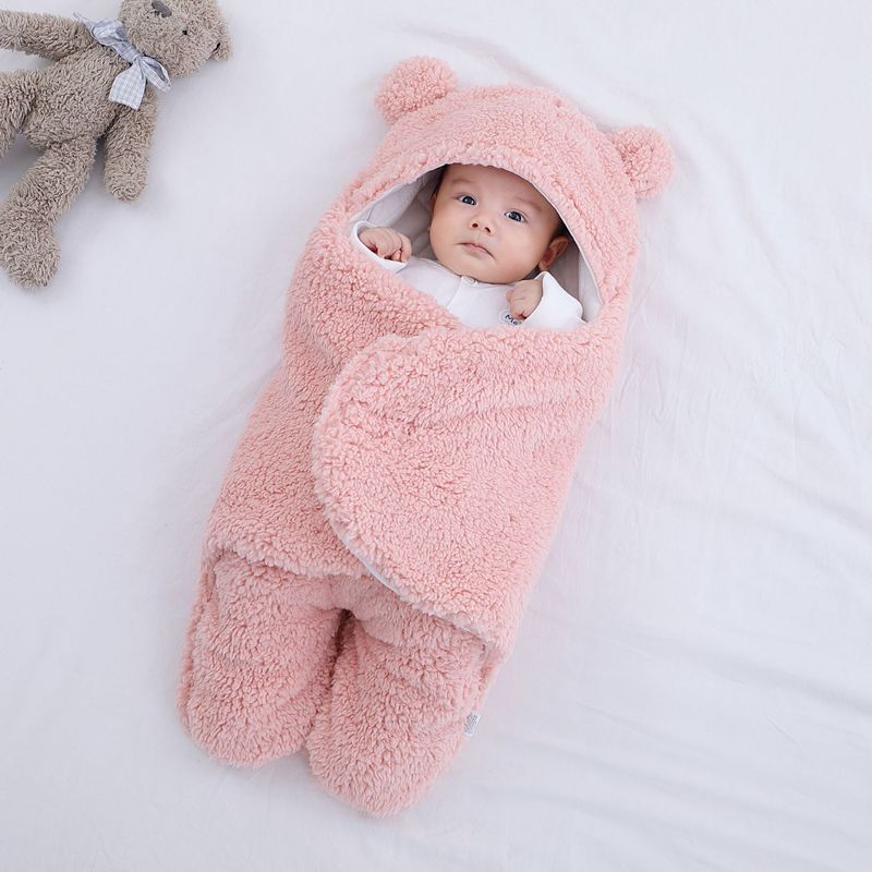 Baby Sleeping Bag Ultra-Soft Fluffy Fleece Newborn Receiving Blanket Infant Boys Girls ClothesSleeping Nursery Wrap Swaddle by A Bit Unique Boutique