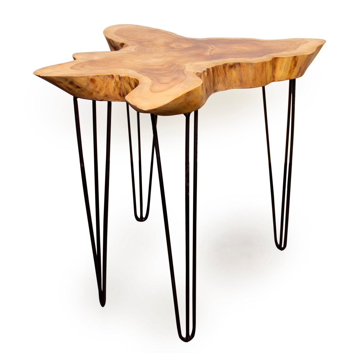 Teak Wood Organic Slab Accent Table by Andaluca Home