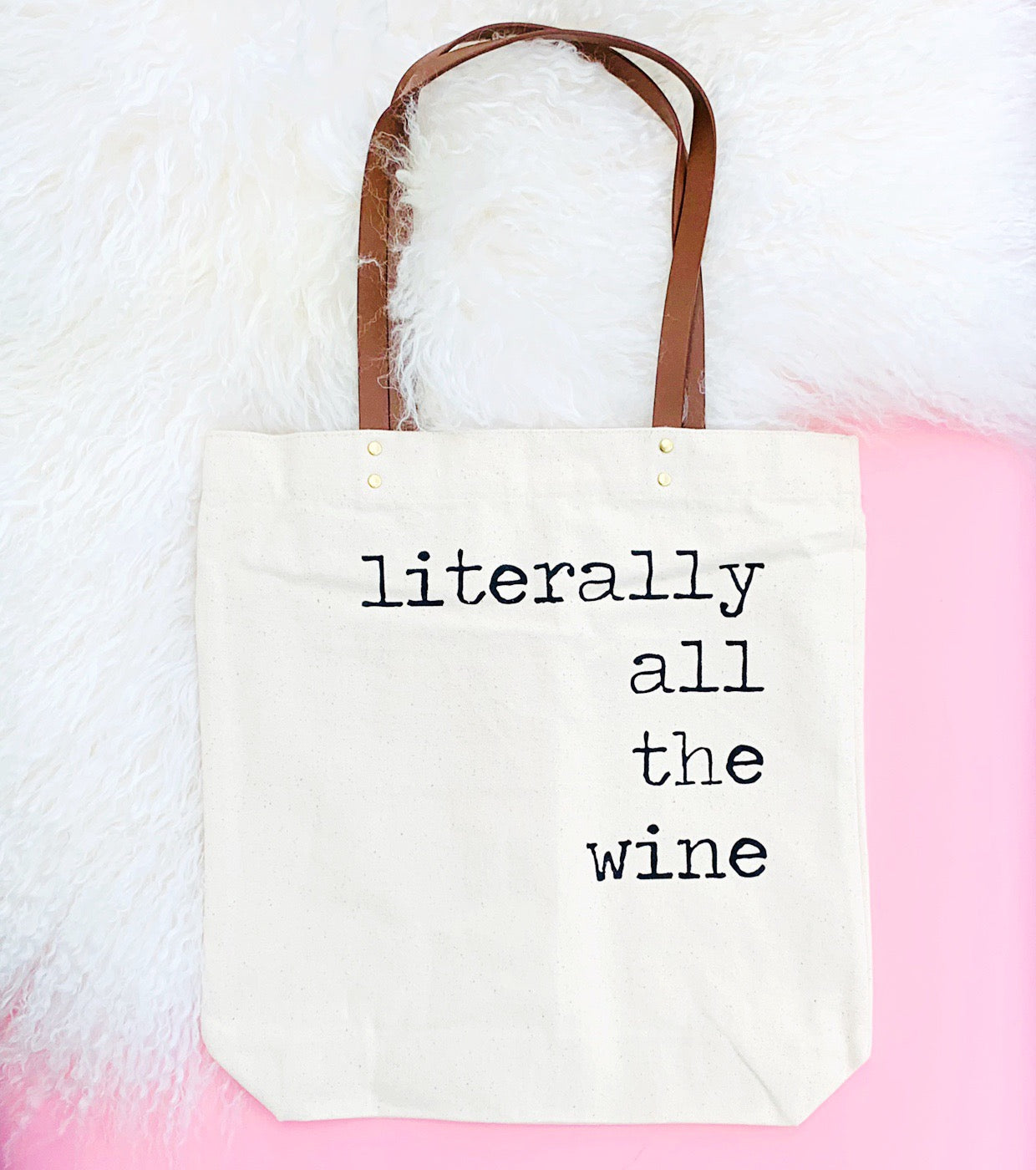 Literally All The Wine Tote Bag by Fun Club