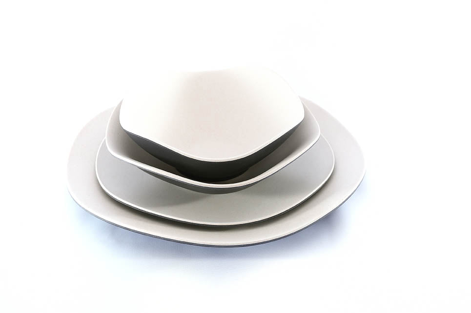 Curve Dinner Set Graphite by Bamboozle Home