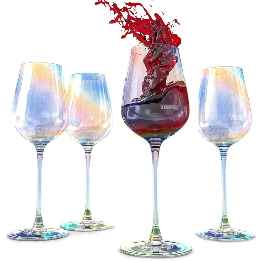 Iridescent Luster Large Radiance Wine Glasses - by The Wine Savant