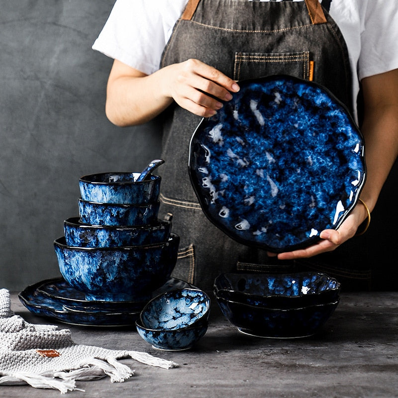 Hand Made Porcelain Ceramic Dinner Plates by Blak Hom