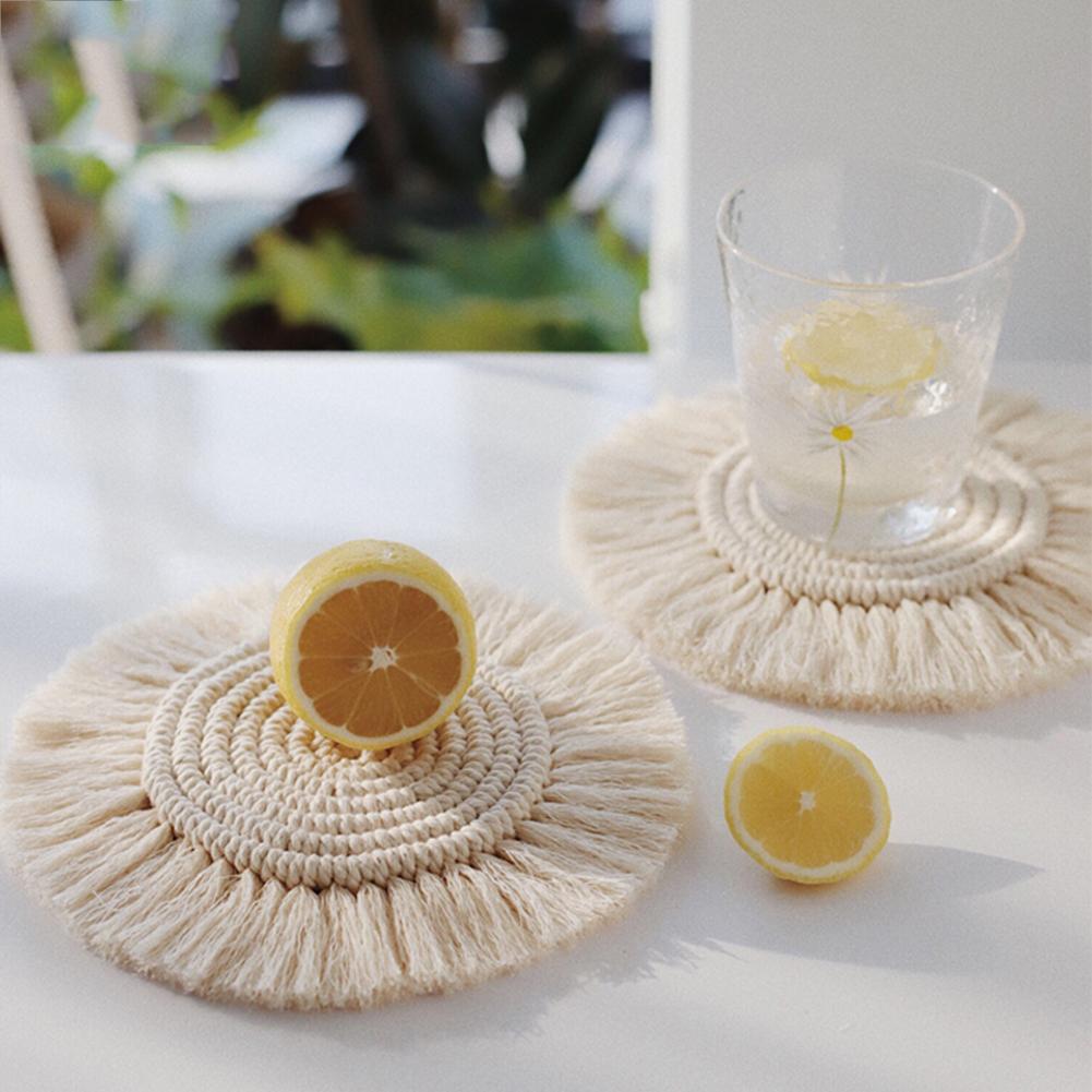 Macrame Cup Pad Tablecloth by Faz