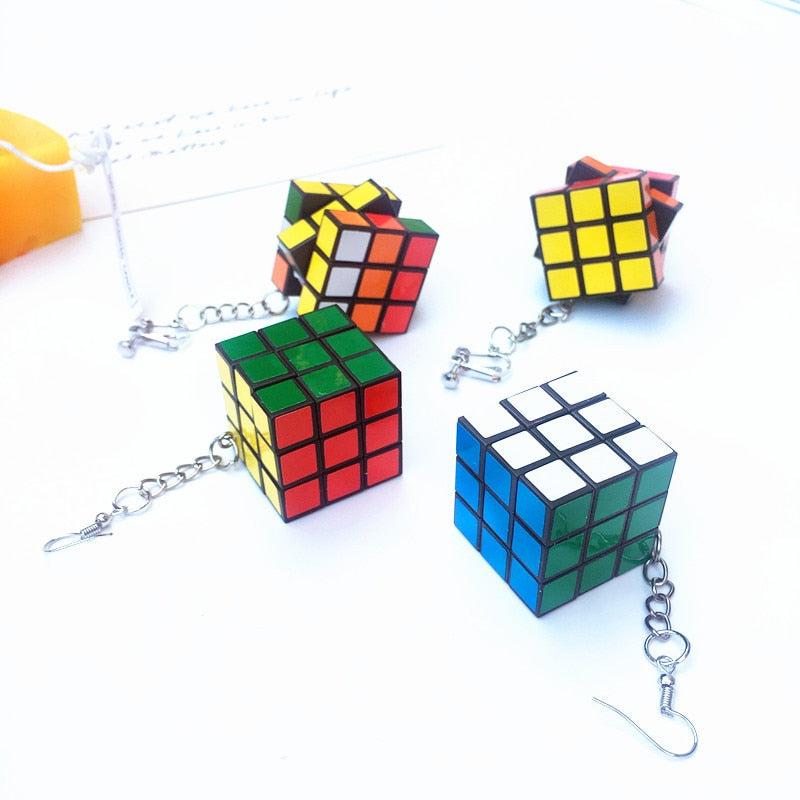 Rubix Cube Earrings by White Market